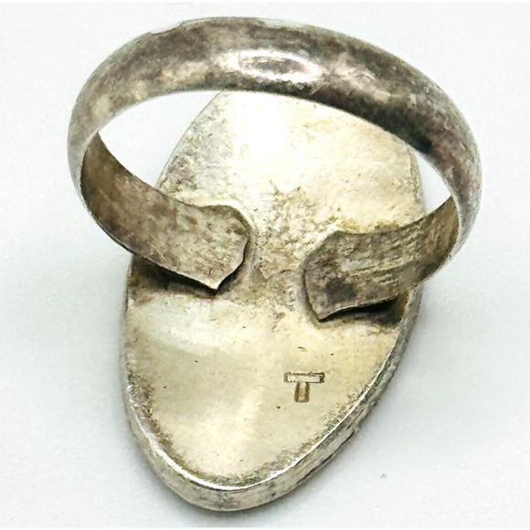 Navajo Artist Signed "T" Sterling Silver Kokopelli Figure Ring! Size 7 & 5.85 G - Picture 6 of 6